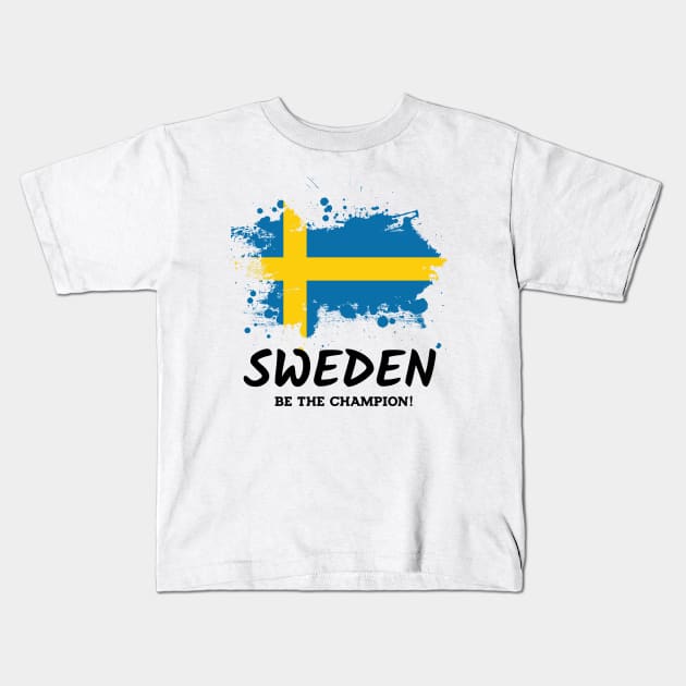 Fifa World Cup 2018 Sweden Kids T-Shirt by VEKTORKITA